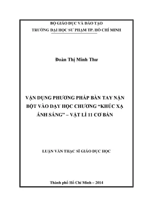 Ứng dụng phương pháp bàn tay nặn bột trong dạy học khúc 