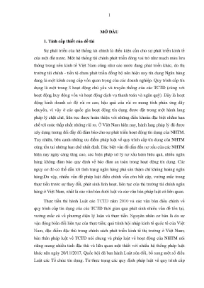 Cải thiện quy trình cấp tín dụng tại ngân hàng thương