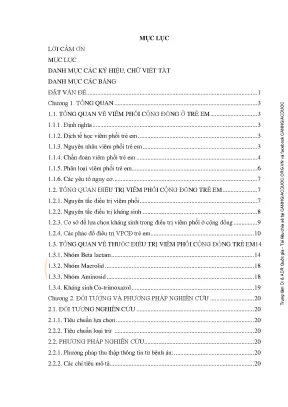 Sử dụng kháng sinh điều trị viêm phổi cộng đồng ở trẻ 