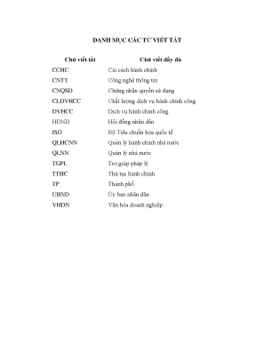 Chất lượng dịch vụ hành chính công tại quận Hoàn Kiếm,