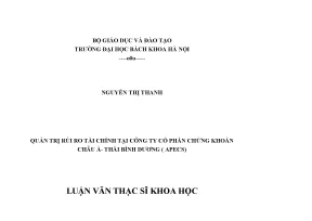 Quản trị rủi ro tài chính tại công ty chứng khoán APECS