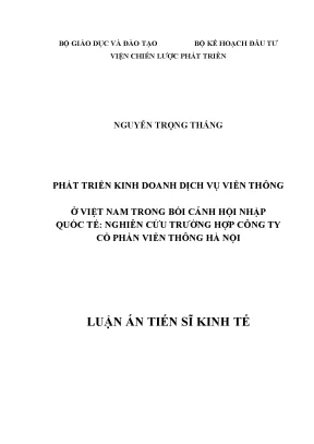 Phát triển dịch vụ viễn thông tại Việt Nam trong bối 