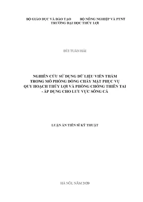 Nghiên cứu dữ liệu viễn thám trong mô phỏng dòng chảy