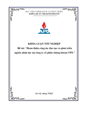 Cải thiện đào tạo và phát triển nguồn nhân lực tại VPS