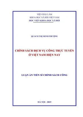 Chính sách dịch vụ công trực tuyến tại Việt Nam: Thực 