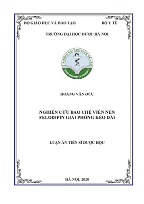 Luận án tiến sĩ: Bào chế viên nén Felodipin giải phóng 