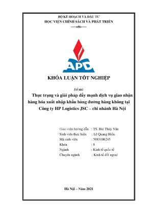 Giải pháp nâng cao dịch vụ giao nhận hàng hóa xuất nhập