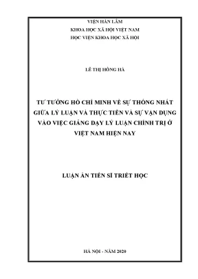 Tư tưởng Hồ Chí Minh: Thống nhất lý luận và thực tiễn 