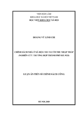 Chính sách nhà ở xã hội cho người thu nhập thấp tại Hà Nội