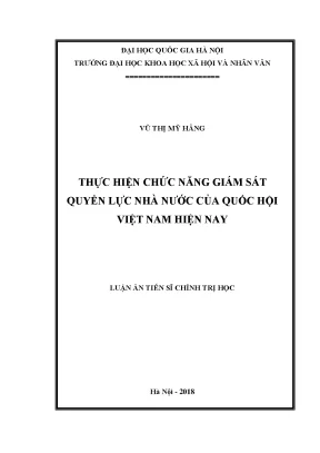 Giám sát quyền lực nhà nước của Quốc hội Việt Nam: Thực 
