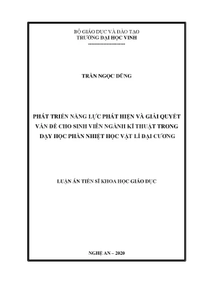 Phát triển năng lực giải quyết vấn đề cho sinh viên kỹ 