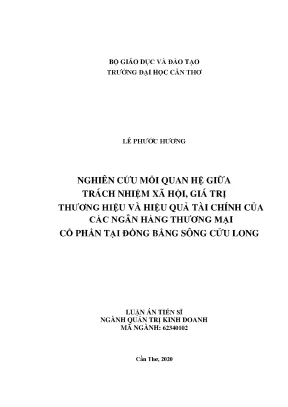 Mối Quan Hệ Giữa Trách Nhiệm Xã Hội, Giá Trị Thương Hiệu