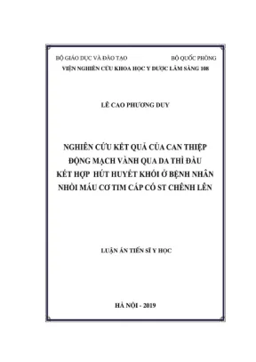 Nghiên cứu hiệu quả can thiệp mạch vành qua da kết hợp 