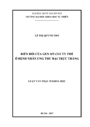 Biến đổi gen mt co1 ty thể ở bệnh nhân ung thư đại trực 