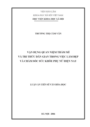 Luận án tiến sĩ: Ứng dụng thẩm mỹ và tri thức dân gian 