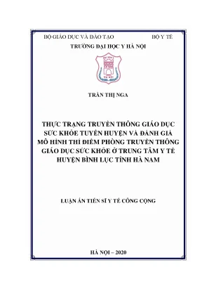 Đánh giá truyền thông giáo dục sức khỏe tại huyện Bình 