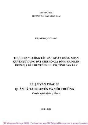 Công tác cấp giấy chứng nhận quyền sử dụng đất tại huyện