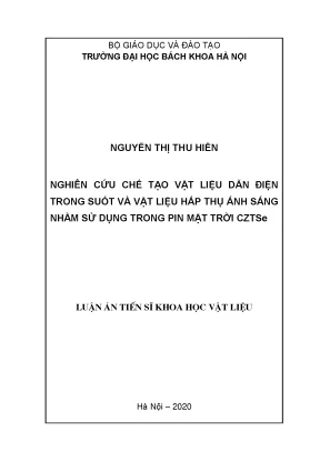 Nghiên cứu vật liệu dẫn điện trong suốt và hấp thụ ánh 