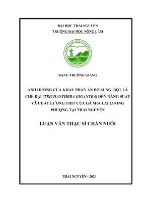 Tác động của bột lá chè đại trichanthera gigantea đến 