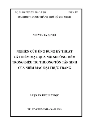 Nghiên cứu ứng dụng kỹ thuật cắt niêm mạc qua nội soi 