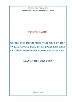 Nghiên cứu tính chất cơ học của bitum epoxy làm chất kết 