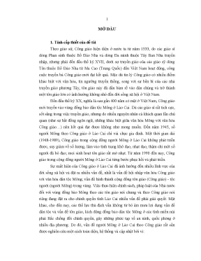 Nghiên cứu công giáo trong cộng đồng người Mông tại Lào Cai