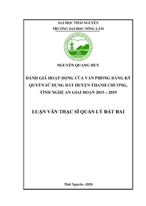 Đánh giá hoạt động văn phòng đăng ký quyền sử dụng đất