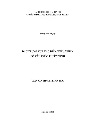 Đặc trưng của biến ngẫu nhiên trong cấu trúc tuyến tính