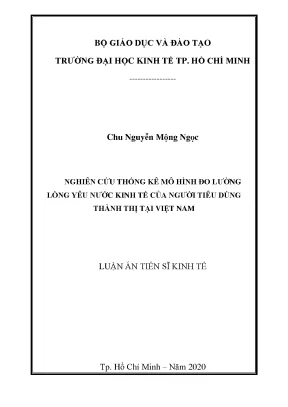 Nghiên cứu lòng yêu nước kinh tế của người tiêu dùng 