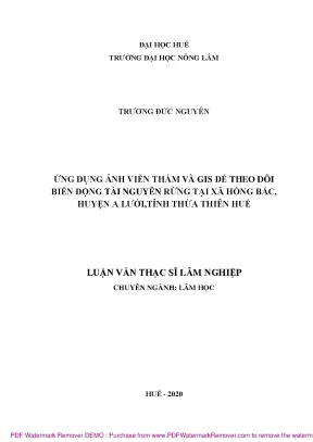 Theo dõi biến động tài nguyên rừng tại xã Hồng Bắc, 