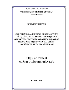Nhân tố ảnh hưởng đến nhận thức công bằng thu nhập giảng 