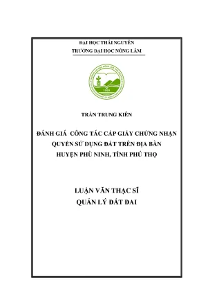 Đánh giá công tác cấp giấy chứng nhận quyền sử dụng đất