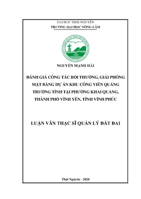 Đánh giá công tác bồi thường giải phóng mặt bằng dự án