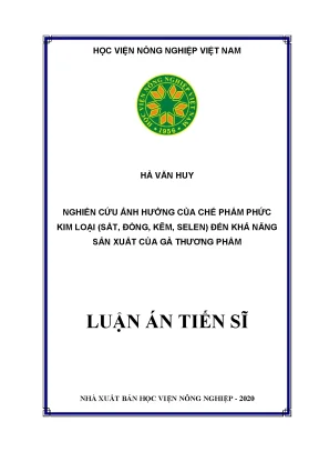 Nghiên cứu ảnh hưởng của chế phẩm phức kim loại đến sản 