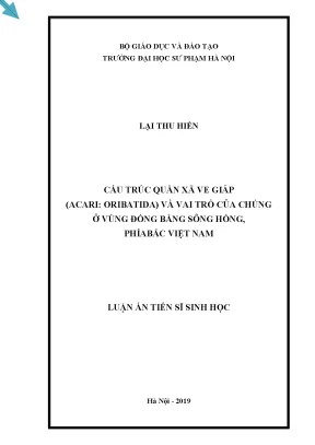 Nghiên cứu cấu trúc quần xã ve giáp Acari Oribatida tại 