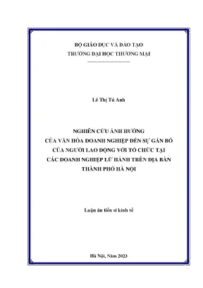 Ảnh hưởng của văn hóa doanh nghiệp đến sự gắn bó của