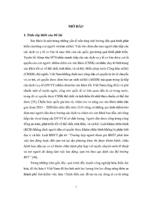 Khảo sát dịch vụ y tế của người nhập cư nông thôn tại Hà Nội