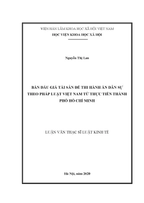 Bán đấu giá tài sản trong thi hành án dân sự tại TP.HCM
