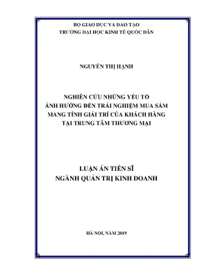 Yếu tố ảnh hưởng đến trải nghiệm mua sắm giải trí tại