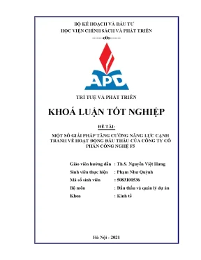 Giải pháp nâng cao năng lực cạnh tranh trong đấu thầu 