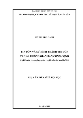 Nghiên cứu tin đồn trong quán cà phê Hà Nội: Hình thành 