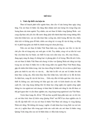 Tối ưu hóa phối hợp máy xúc và ôtô trong khai thác than 