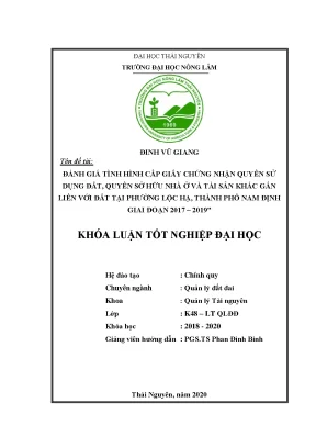 Đánh giá cấp giấy chứng nhận quyền sử dụng đất tại 