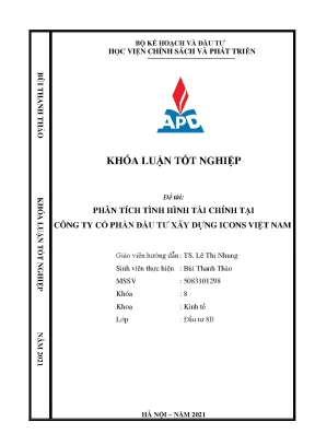 Phân Tích Tình Hình Tài Chính Công Ty Cổ Phần Đầu Tư Xây