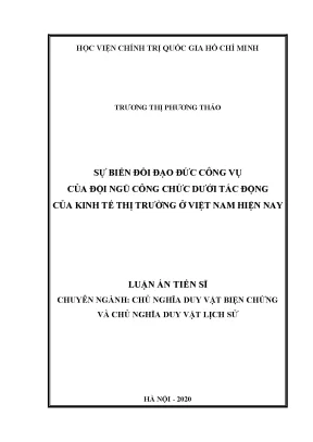 Biến Đổi Đạo Đức Công Vụ Của Công Chức Việt Nam Dưới Tác 