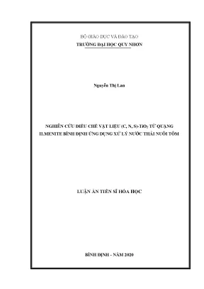Nghiên cứu vật liệu TiO2 từ quặng ilmenite Bình Định cho 