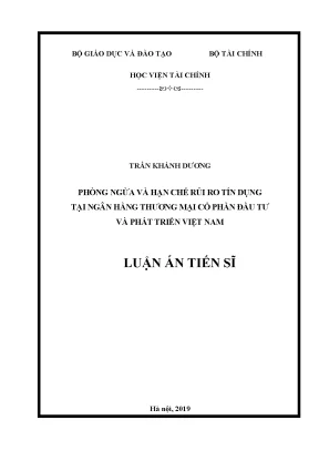 Phòng Ngừa Rủi Ro Tín Dụng Tại Ngân Hàng Thương Mại Cổ