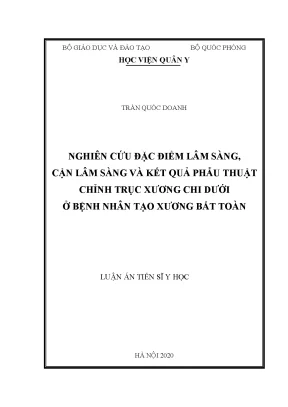 Nghiên cứu phẫu thuật chỉnh trục xương chi dưới ở bệnh 