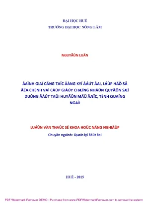 Đánh giá công tác đăng ký đất đai và cấp giấy chứng nhận