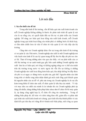 Cải thiện kế toán tiêu thụ và xác định kết quả tại Hải Long